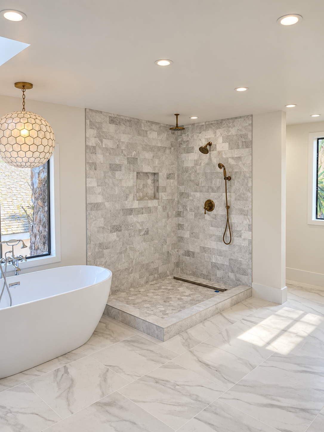 Marble Spa Bathroom completed by TS Construction